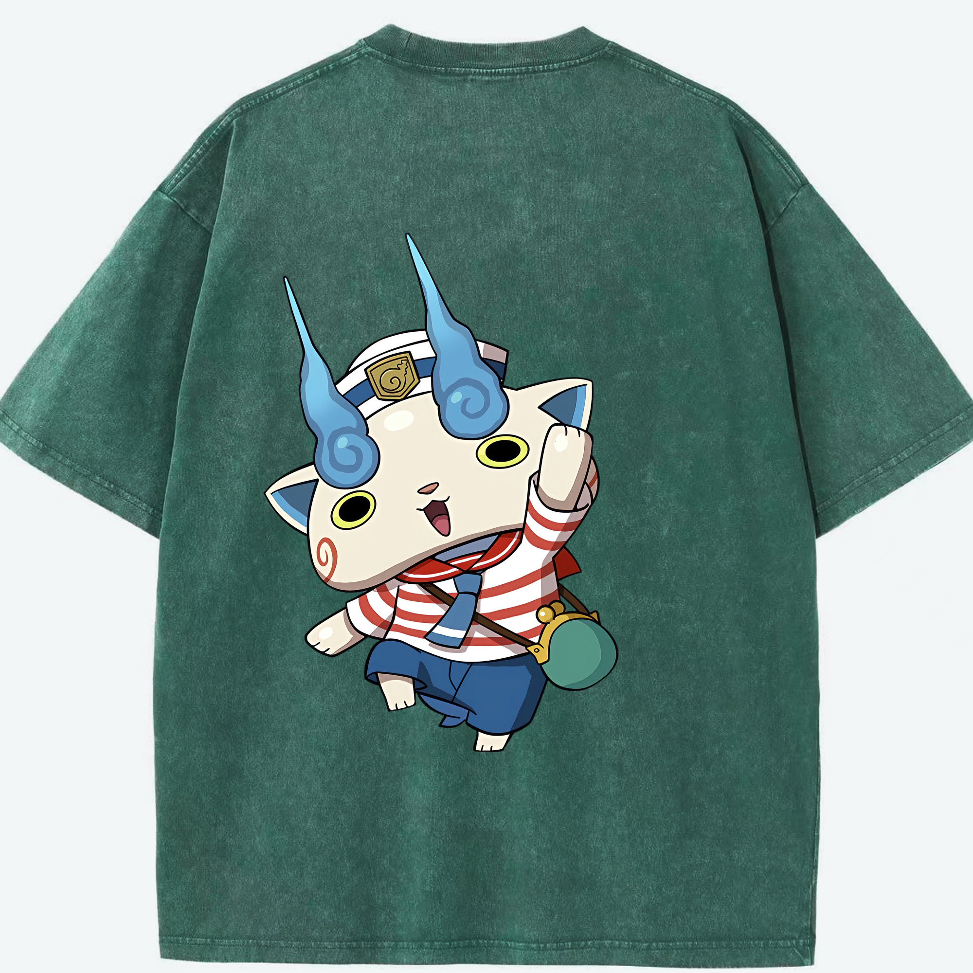 （画像用） 妖怪ウォッチ Yo-kai Watch 綿100% ヴィンテージ風 半袖Tシャツ（背面プリント）